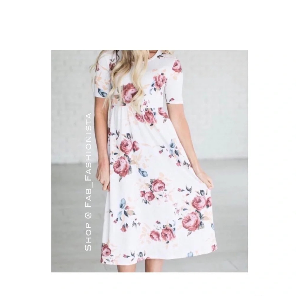 Floral midi summer dress size small